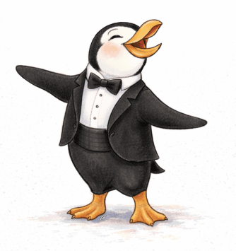 Boy penguin mascot