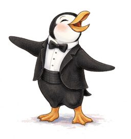 Boy penguin mascot